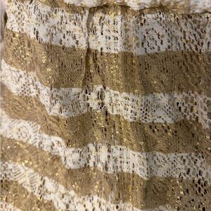 Ramy Brook Gold and Cream Strapless Dress